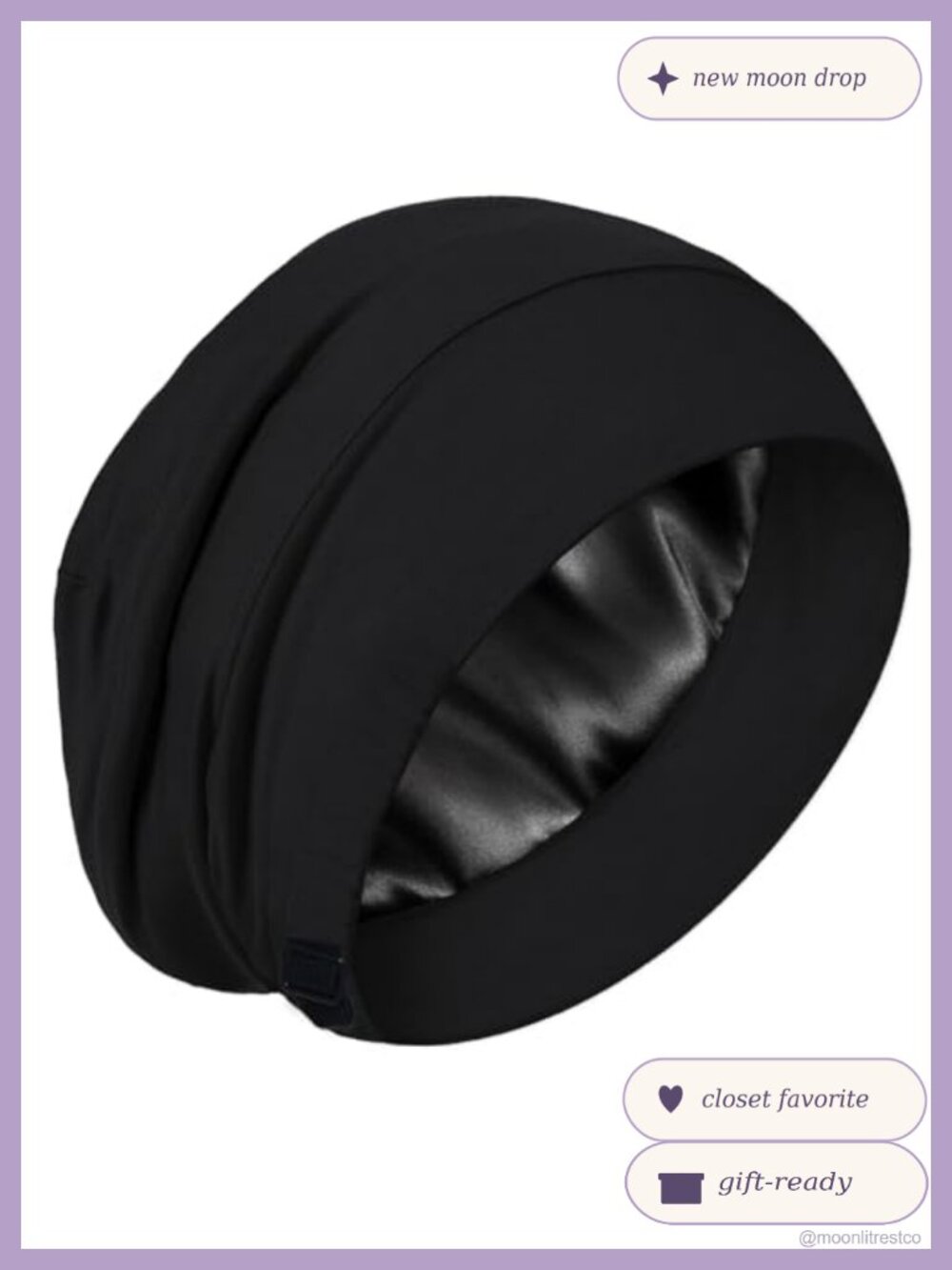 100% Mulberry Silk Lined Sleep Cap Silk Bonnet for Sleeping Women
